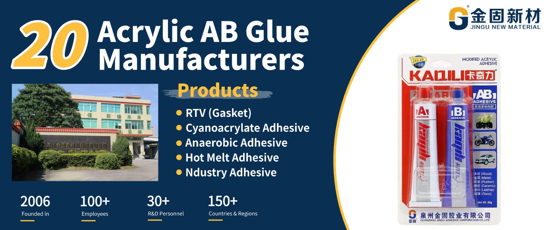 20 years Acrylic Ab Glue Manufacturers 20 years Acrylic Ab Glue Manufacturers